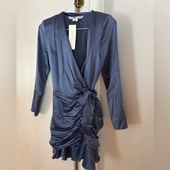 Veronica Beard Agatha Silk Satin Wrap Dress